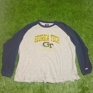 Men’s Long Sleeve Georgia Tech Shirt - Gray and Navy